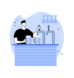 Draft Beer Isolated Cartoon