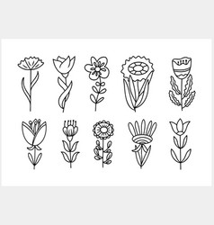 Flower Clipart Isolated Cartoon Sketch Icon