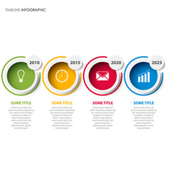 Time Line Info Graphic With Abstract Round