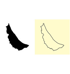 Al Batinah North Map Oman Asia Filled And Outline