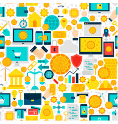 Blockchain Seamless Pattern Royalty Free Vector Image