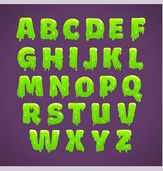 Green Slime Alphabet Cool Liquid Slimy Font