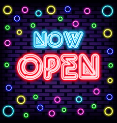 Now Open Neon Sign Bright Signboard Light