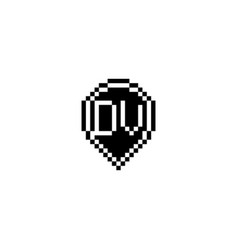 Dv Pixel Art Initial Logo