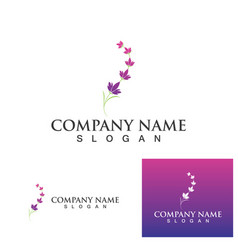 Lavender Flower Logo Symbol Template