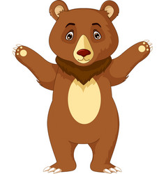 Brown Bear Cartoon Posing