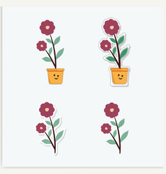 Cartoon Flower Sticker Clipart Png Images