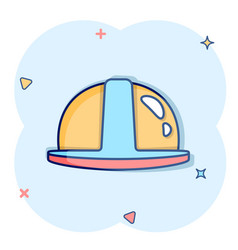 Construction Helmet Icon In Comic Style Safety