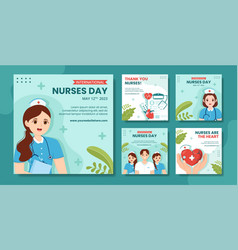 International Nurses Day Social Media Post Flat