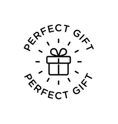 Perfect Gift Isolated Badge Stamp Icon Banner