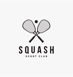 Vintage Squash Logo Icon On White Background