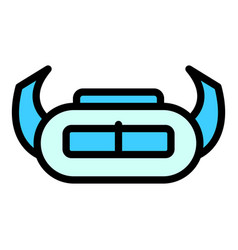 Virtual Optical Glasses Icon Flat