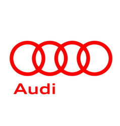 Audi Brand Logo Symbol With Name Red Design