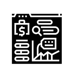 Expense Tracking Glyph Icon