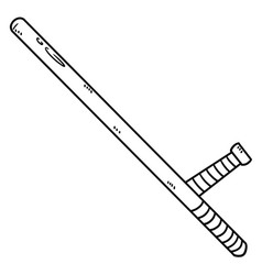 Police Baton Isolated Coloring Page For Kids