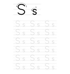 Printable Letter S Alphabet Tracing Worksheet