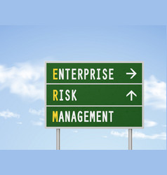 3d Enterprise Risk Management Road Sign