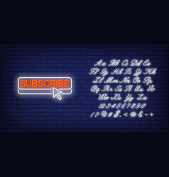 Subscribe Button Neon Sign