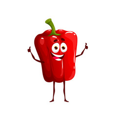 Cartoon Bell Pepper Keto Diet Food Character