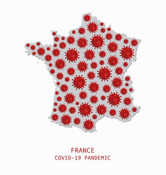 Covid19-19 Virus Pandemic In France Country Map