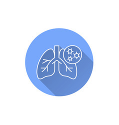 Disease Lung Flat Icon Simple With