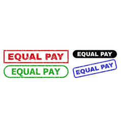 Equal Pay Rectangle Watermarks With Rubber Style