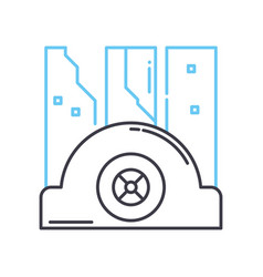 Post Apocalyptic Technology Line Icon Outline