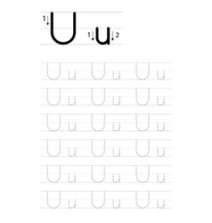 Printable Letter U Alphabet Tracing Worksheet