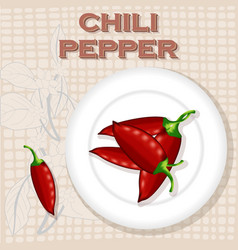 Vintage Label For Chili Pepper