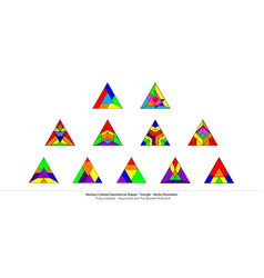 Abstract Colored Triangle Geometric Shapes