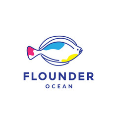 Flounder Fish Abstract Logo Design