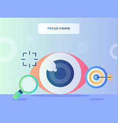 Focus Vision Concept Retina Eye Nearby Lupe Arrow