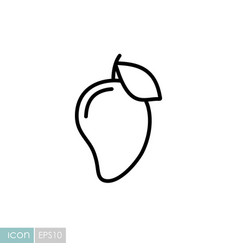 Mango Tropical Fruit Icon Graph Symbol For Food