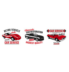 Retro Car Service Logo