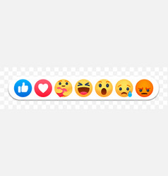 Facebook Reaction Emoji Faces Thumb Up And Like