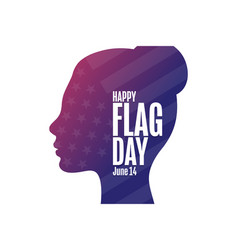 Happy Flag Day June 14 Holiday Concept Template