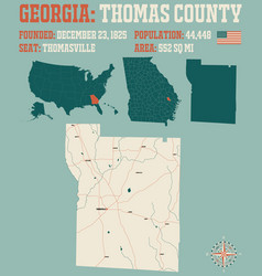 Map Thomas County In Georgia