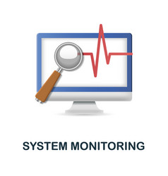 System Monitoring Icon 3d From Data Science