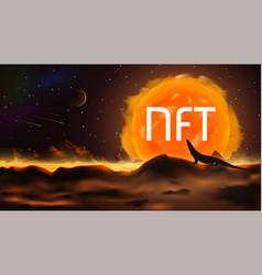 Word Nft Non Fungible Token On Fantastic Space