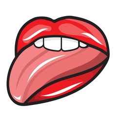 Lips tongue pop art1 resize Royalty Free Vector Image