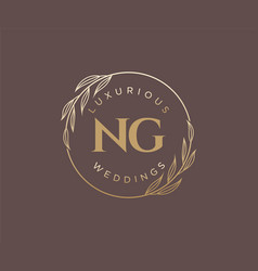 Ng Initials Letter Wedding Monogram Logos