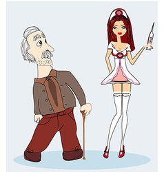 A Sexy Nurse And Senior Man