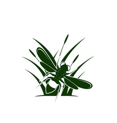 Bee And Grass Logo