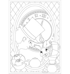 Coloring Page Alice In Wonderland Mad Tea Party