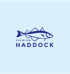 Haddock Fish Shape Logo Design