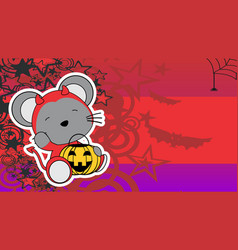 Chibi Halloween Mice Evil Costume Character