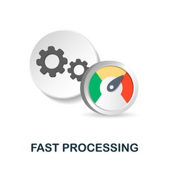 Fast Processing Icon 3d From Data Science