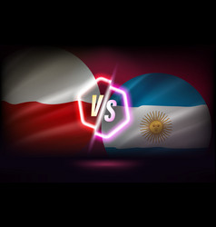 Poland Versus Argentina Game Template 3d