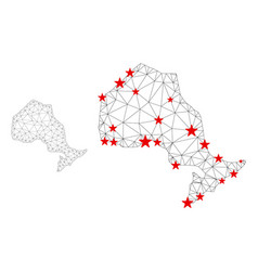 Polygonal Network Mesh Ontario Province Map