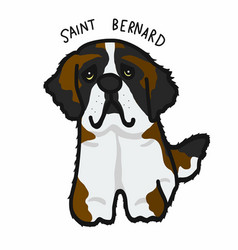 Saint Bernard Dog Cartoon